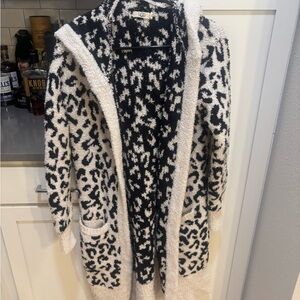 UGG Cream and Black Leopard Print Cardigan